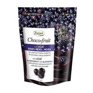 Socola Đắng Nhân Lý Chua Đen & Mâm Xôi Đen, Choco & Fruit, Acai Blackcurrent & Blackberry Covered with Extra Dark Chocolate (125g) - ZAINI